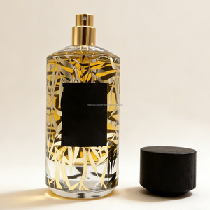 Perfume Árabe de Alta Gama con Tapa de Madera Estampada en Oro, Larga Duración, 100 ml, Fragancia de Calidad de Exportación - Product Image 1