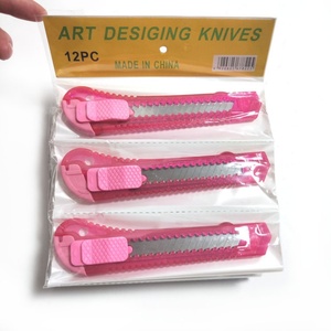 Translucent Color Portable Stationery Knife <b>Plastic</b> Handle <b>Sliding</b> Retractable Pocket Cutting <b>Plastic</b> Utility Knife - Product Image 6