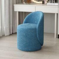 Tabouret de Coiffeuse Nordique Rotatif, Chaise de Maquillage Maison avec Dossier pour Chambre à Coucher