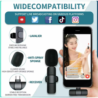 Nuevo Micrófono Lavalier Inalámbrico Portátil para Grabación de Audio y Video, Mini Micrófono para iPhone, Android, PC, Cámara, Transmisión en Vivo, Juegos, Teléfono