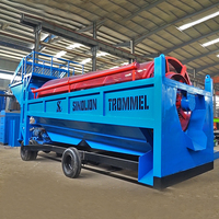 Installation de lavage d'or industrielle par trommel 100-200tph pour l'or alluvionnaire