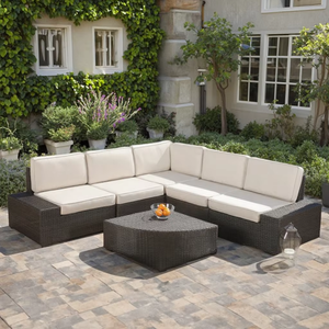 <span class=keywords><strong>Ambia</strong></span> Garden Furniture Outdoor Sofa Set Aluminium2023 Conversation Patio Set Bamboo Outdoor Sofa Set Round Sofa Outdoor - Product Image 5