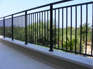 Système de balustrade extérieure en aluminium noir pour terrasse, balcon, véranda, porche, escalier et projets de construction - Product Image 2