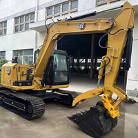 Excavatrice sur chenilles 308E2 d'occasion, 8 tonnes, faible nombre d'heures, pour travaux urbains, avec ligne de marteau hydraulique, moteur d'exportation
