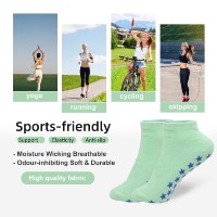 Chaussettes antidérapantes en silicone à étoiles pour le sol, avec soutien de la voûte plantaire, pour la maison, le yoga et le Pilates, avec logo personnalisé