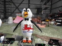 Pingouin chantant animatronique réaliste en métal de haute qualité pour événements de Noël