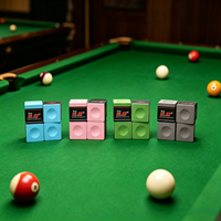 ASN WJQK-03 Craie de billard premium 22 mm, emballage en feuille d'argent, craie carrée pour queue de billard, haute friction, antidérapante