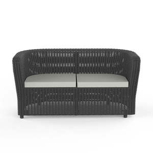 Elegante Divano da Giardino Contemporaneo a Due Posti in Polipropilene Riciclato, Design Sostenibile - Product Image 2