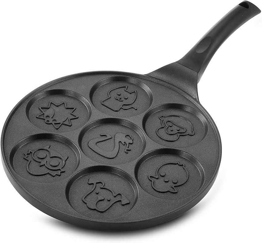 Сковорода с животными, форма для блинчиков со смайликом, детская антипригарная мини-Сковорода для блинчиков