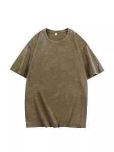 Camiseta Retro de Algodón de Alta Calidad, 250g, Estilo Vintage, Holgada, de Manga Corta, con Hombros Caídos, Lavado Ácido - Product Image 3