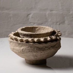 Unique Design Handmade Papier Mache <b>Bowl</b> with Natural Decorative Texture for Home Decor Centerpiece and Display For Sale - Product Image 4