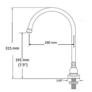 KFB0008 Robinet de cuisine C-C de 8 pouces - Product Image 4