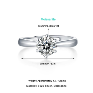 Anillo de Compromiso de Plata de Ley 925 con Moissanita VVS y Diamante de Laboratorio, Chapado en Oro de 14K, para Mujer, Regalo de Joyería, Venta al por Mayor - Product Image 6