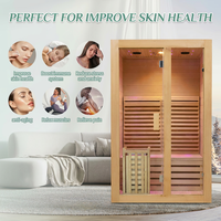 Ruang Sauna Uap Portabel Spa Pribadi untuk Penggunaan di Rumah dengan Pemanas Kompor 3KW dan Lampu Terapi 7 Warna
