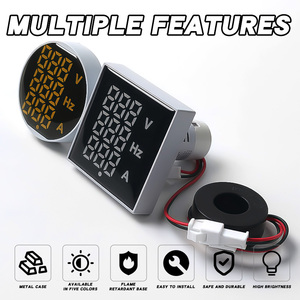 LED <strong>Voltmeter</strong> Hertz Meter Digital Indicator Lamp AD112-50 Panel Meters Small Instrument Displaying Three Values Large Area Meter - Product Image 3