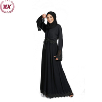 Abaya noire ample à fermeture éclair, d'occasion, pour femmes musulmanes, en polyester, service OEM, Abaya en velours pour adultes, Abaya islamique, Abaya turque 2021