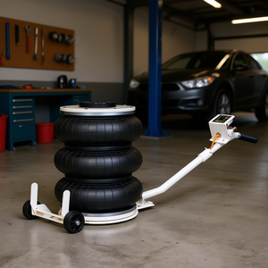 Gato neumático de triple bolsa con mango largo de 6.3-15.75 pulgadas para elevación de vehículos en garaje, herramienta de reparación - Product Image 2