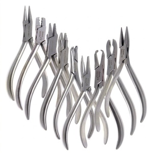 Alicates de punta plana Adam para formar bucles y doblar alambre, de acero inoxidable, para uso dental, ortodoncia, protesis y cirugía, color rosa. - Product Image 1