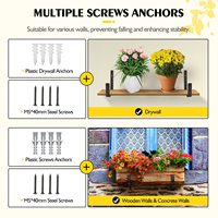Supports de jardinière réglables pour balustrade de jardin, durables, écologiques, en métal thermolaqué - Sans perçage