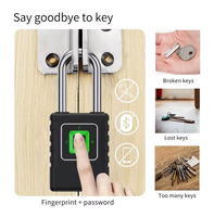 Cadenas intelligent étanche IP65 avec empreinte digitale et mot de passe, gestion via l'application Ttlock, pour sacs, bagages, camions, casiers, valises