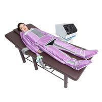 Appareil de massage pneumatique segmenté à domicile, machine de pressothérapie à pression d'air pour la détoxification lymphatique, combinaison de pressothérapie corps entier pour le soulagement de l'œdème et des varices