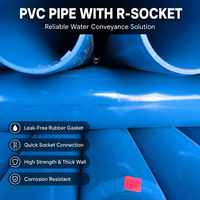 Viehzucht-Bewässerung ISO 9001 DN75 bis DN500 Blau Grün Grau Gummiring-Muffe Hochdruck Langlebiges PVC-Bewässerungsrohr