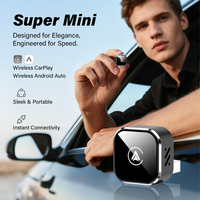 Adaptador Inalámbrico CarPlay para Auto, Mini Adaptador de Navegación para Vehículo, Compatible con iPhone CarPlay, Caja Wifi de 5.8GHz
