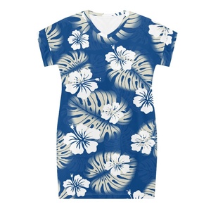 Los mejores sitios de comercio electrónico chino, hojas de palma polinesias, vestidos casuales de diseñador con estampado personalizado para mujer - Product Image 5