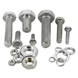 China manufacturing wholesale price grade 8.8 bolt and nut screw washer DIN931 DIN933 metric stainless steel galvanized hex bolt