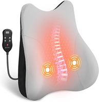 Coussin de massage lombaire COMFIER pour chaise de bureau, coussin chauffant pour le soutien du dos avec 3 modes de vibration et 3 intensités