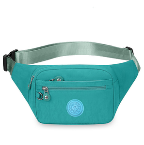 Tas pinggang nilon wanita, kapasitas besar tahan air luar ruangan Travel olahraga tas pinggang dengan penutup ritsleting - Product Image 5