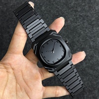 Montre à quartz ultra-fine avec grand cadran, chiffres arabes, boîte cadeau de luxe, montre pour homme en plastique étanche