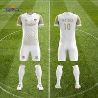 Fabricant de maillots de football personnalisés OEM/ODM, polyester respirant, kits de football d'équipe, uniformes avec impression de logo, directement de l'usine
