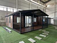Maison conteneur pliable et extensible à double aile de 20 pieds pour hôtel, villa ou hôpital