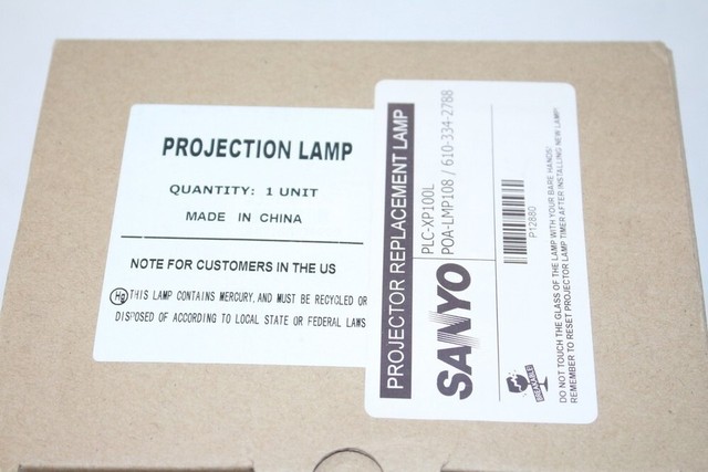 Sanyo POA-LMP108 Projector Lamp Bulb NEW (Panasonic ET-SLMP108) PLC-XP100