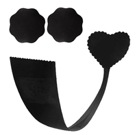 Selbstklebender trägerloser C-String Tanga für Damen, Größe XL, herzförmig, beliebter Stil, Spandex, keine sichtbare Unterwäschelinie