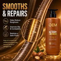 Fabricante de Servicio Integral OEM ODM, Acondicionador de Aceite de Argán Reparador para Cabello Seco, Enredado y Encrespado