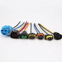 Kustom 2-Pin soket lampu otomatis harnes kabel bengkok bohlam soket kuncir untuk mobil lampu belakang & Headlights-H1 H11 H16 H7 HB4 & H4
