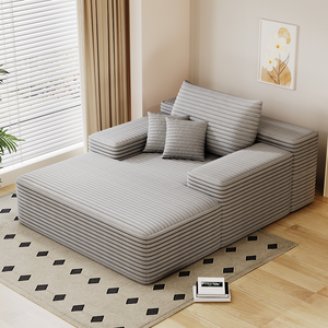 Lounge Chair Indoor Oversized Upholstered <b>Sofa</b> Bed Sleeper Modern Sectional Fluffy Plush Corduroy Apartment Living Room - Product Image 6