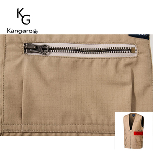 Prezzo di fabbrica Su Misura In Cotone Traspirante Fotografo Lavoro Uomo Gilet Multi-Tasche - Product Image 4