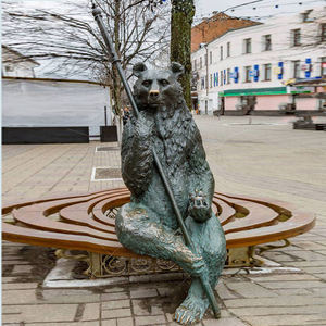 Grande giardino esterno decorativo <span class=keywords><strong>Kodiak</strong></span> bronzo in piedi orso bruno scultura alta 8 piedi - Product Image 6