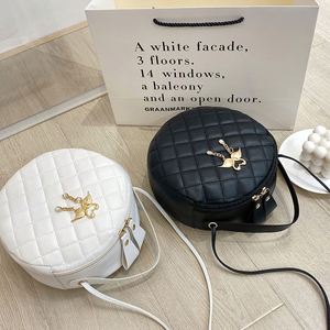 Ladies Exquisite Handbag Grid Pattern Small Fashionable PU Waterproof Zipper Closure Portable Shoulder <b>Bag</b> for Girls All Seasons - Product Image 2