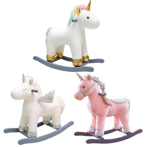 Kinder Baby Holz Einhorn Schaukel pferd reiten auf Pony Spielzeug Tiere - Product Image 1