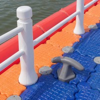 Plataforma Flotante Modular Cuadrada Azul de PE, en Oferta, para Muelle Flotante y Puente Flotante