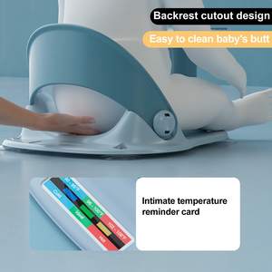 Siège de baignoire pour bébé avec ventouses Siège de <span class=keywords><strong>bain</strong></span> pour bébé Support de dossier Siège de <span class=keywords><strong>bain</strong></span> pour bébé avec thermomètre à eau - Product Image 2