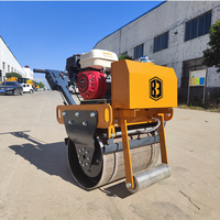 300kg 4Kw 15KN Mini compacteur d'asphalte à tambour unique petit compacteur de rouleau de route vibrant pour la construction à l'aide