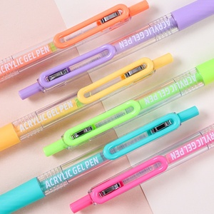Công Suất Lớn Bút Màu Sắc Vẽ Gel Bút Đa-Màu Lưu Ý Đánh Dấu Có Thể Thu Vào 0.7Mm Sinh Viên Thiết Lập Văn Phòng Phẩm 6 Màu Sắc - Product Image 1