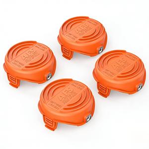 Paquete de 4 Tapas de Repuesto para Bobina de Hilo de Desbrozadora 90583594 para Desbrozadoras BLACK & DECKER SF-080 GH3000/LST540/LST540B/GH3000R - Product Image 1