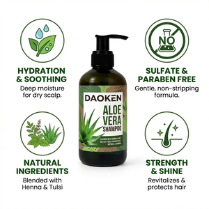 Champú de Aloe Vera OEM 200ml, Control de <span class=keywords><strong>Caída</strong></span> <span class=keywords><strong>del</strong></span> <span class=keywords><strong>Cabello</strong></span>, Fortalece el <span class=keywords><strong>Cabello</strong></span>, Elimina <span class=keywords><strong>la</strong></span> Caspa, Calma el Cuero Cabelludo - Product Image 4
