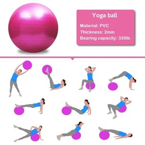 SKY-TOUCH Pelota de yoga antiráfaga Pelota de ejercicio de equilibrio de estabilidad gruesa con bomba de aire Pilates Instrucción de fitness físico - Product Image 3